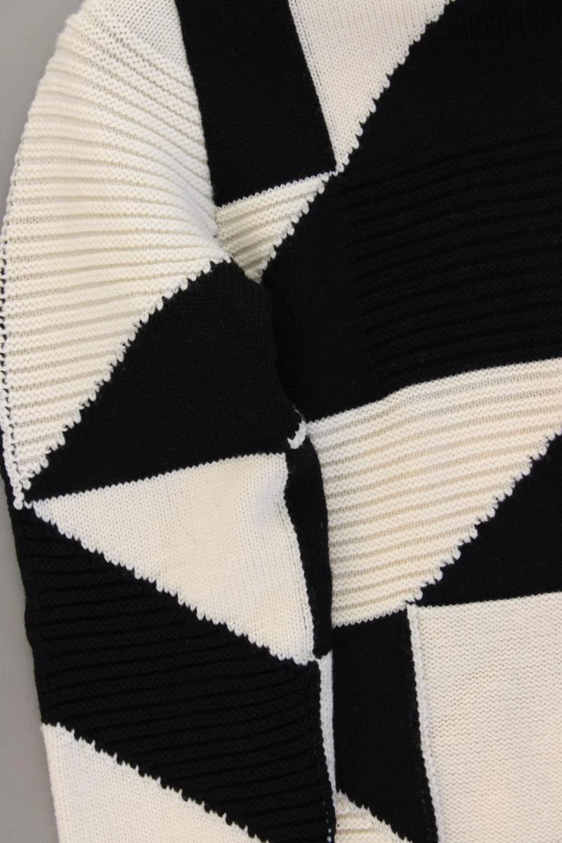 Born To Be Wollpullover Gr. 40 geometrisches Muster creme