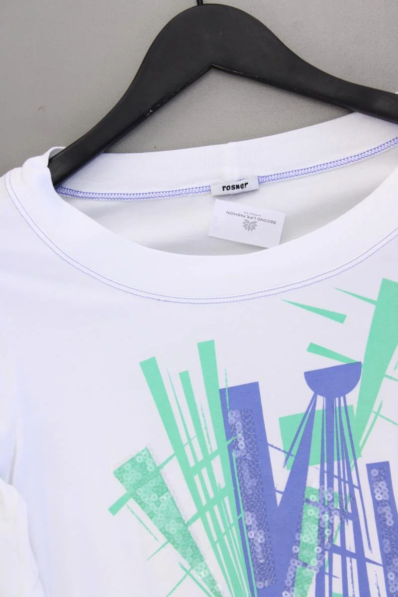 Rosner Printshirt Gr. 36 Kurzarm weiß