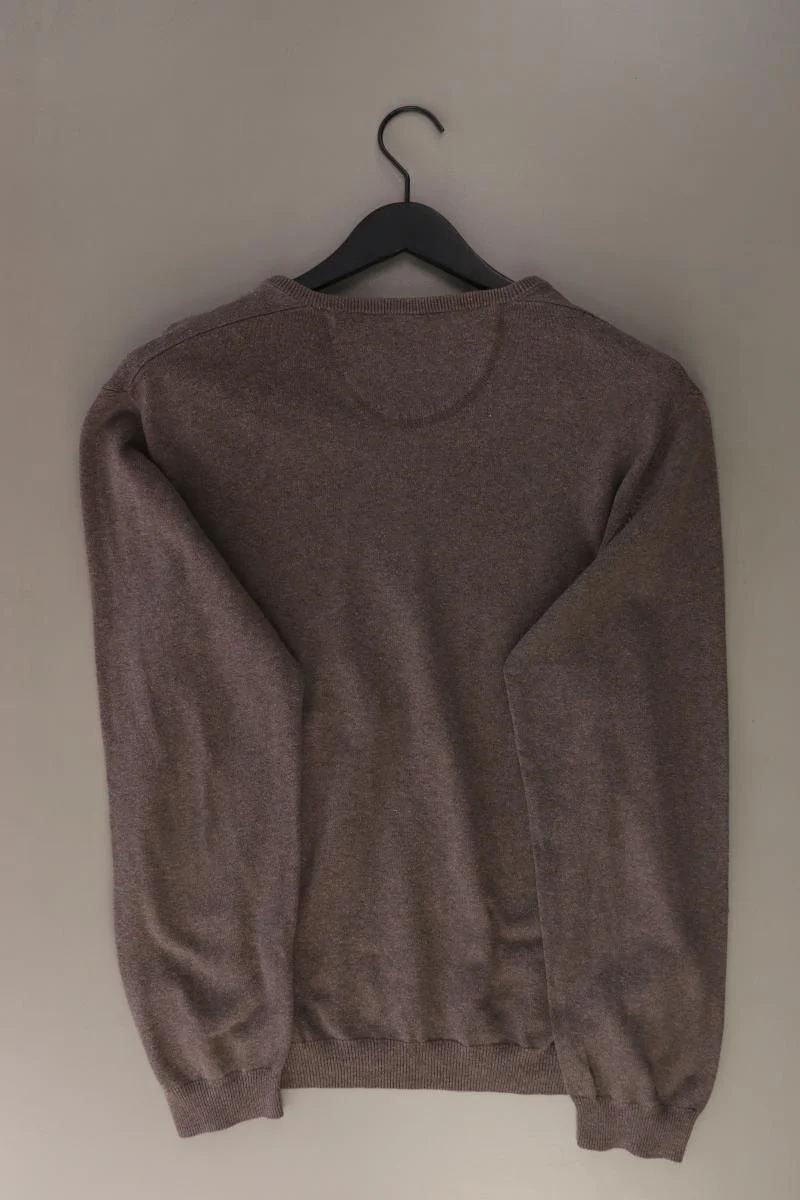 STROKESMAN'S Feinstrickpullover für Herren Gr. L braun aus Baumwolle