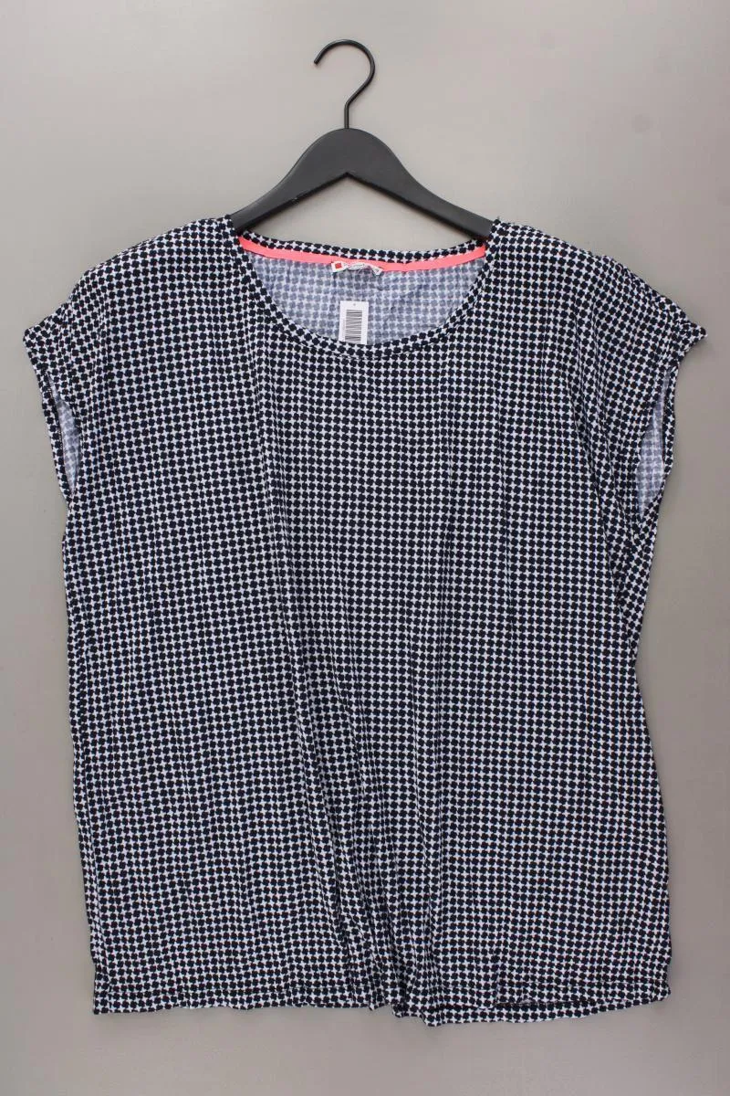 Street One T-Shirt Gr. 46 geometrisches Muster Kurzarm blau