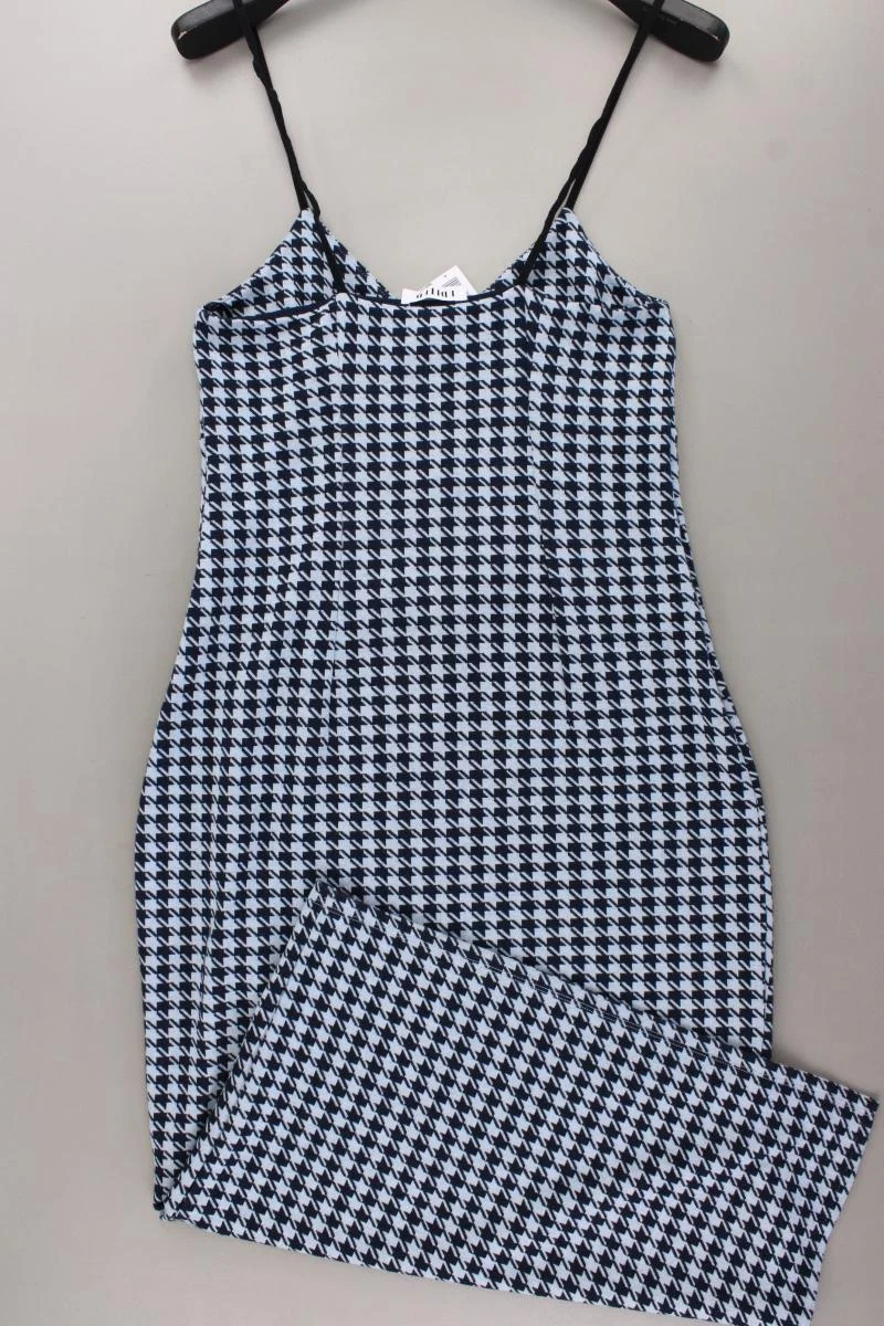 EDITED Trägerkleid Gr. 40 hahnentritt blau aus Viskose