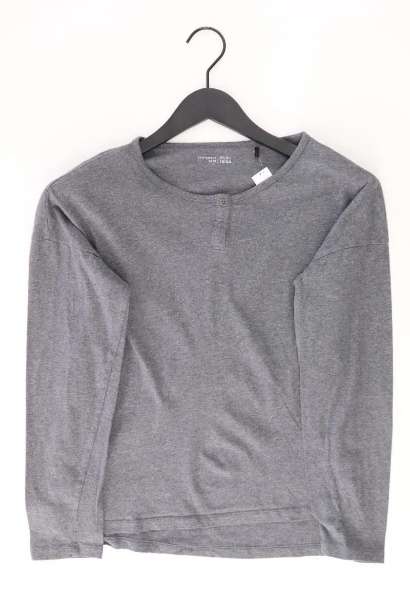 Schiesser Longsleeve-Shirt Gr. 34 Langarm grau aus Baumwolle