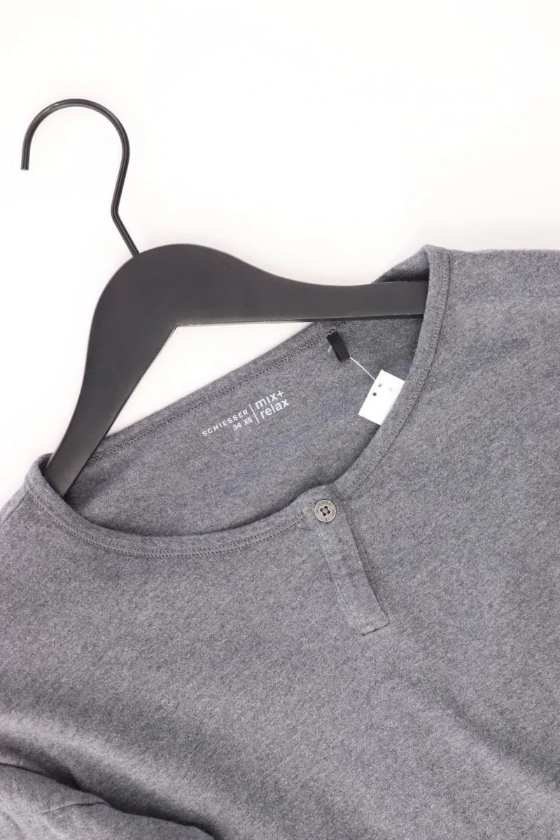 Schiesser Longsleeve-Shirt Gr. 34 Langarm grau aus Baumwolle