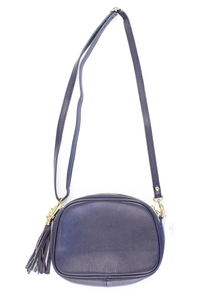 Mia Tomazzi Umhängetasche blau aus Leder