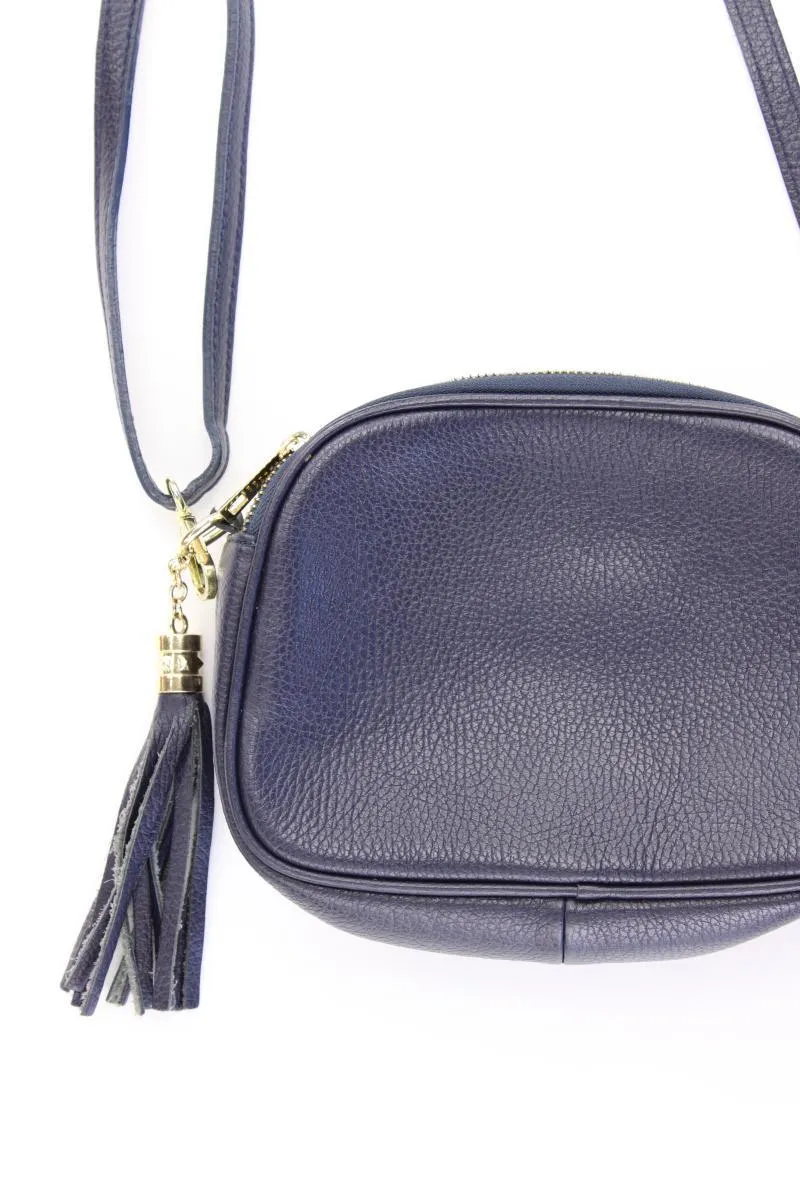 Mia Tomazzi Umhängetasche blau aus Leder