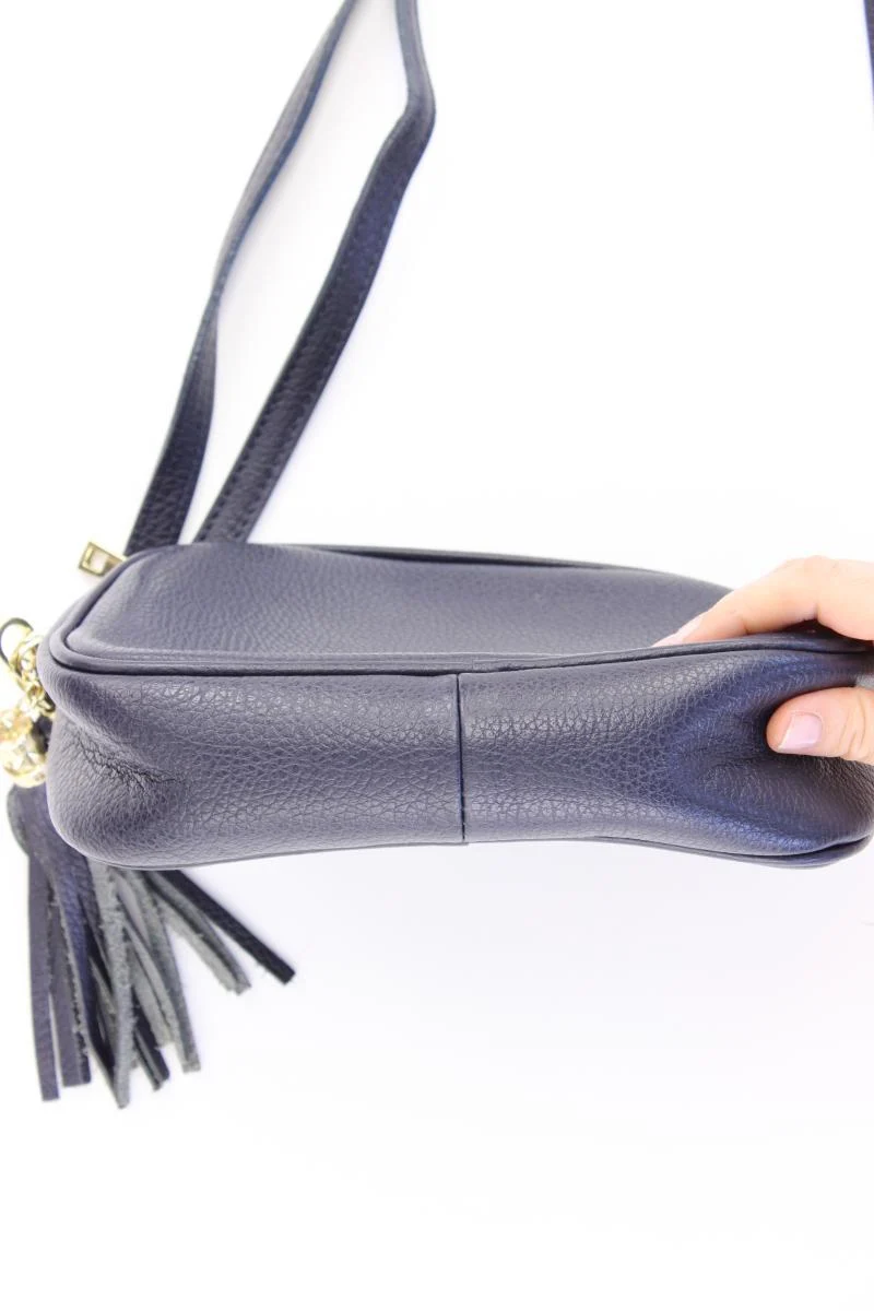 Mia Tomazzi Umhängetasche blau aus Leder