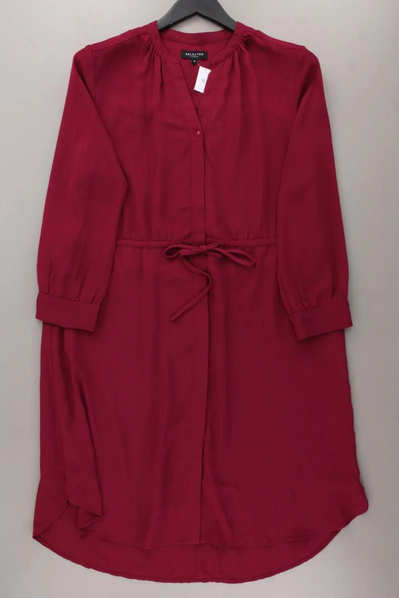 Selected Femme Langarmkleid Gr. 38 rot aus Polyester