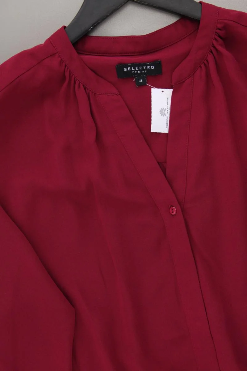 Selected Femme Langarmkleid Gr. 38 rot aus Polyester