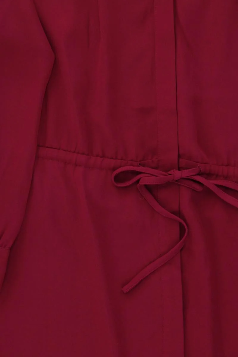 Selected Femme Langarmkleid Gr. 38 rot aus Polyester
