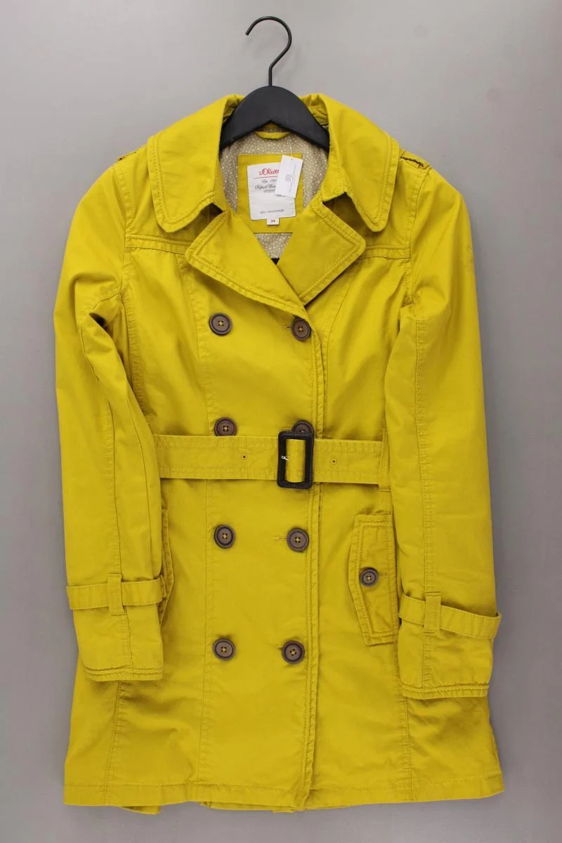 s.Oliver Trenchcoat Gr. 34 gelb aus Baumwolle