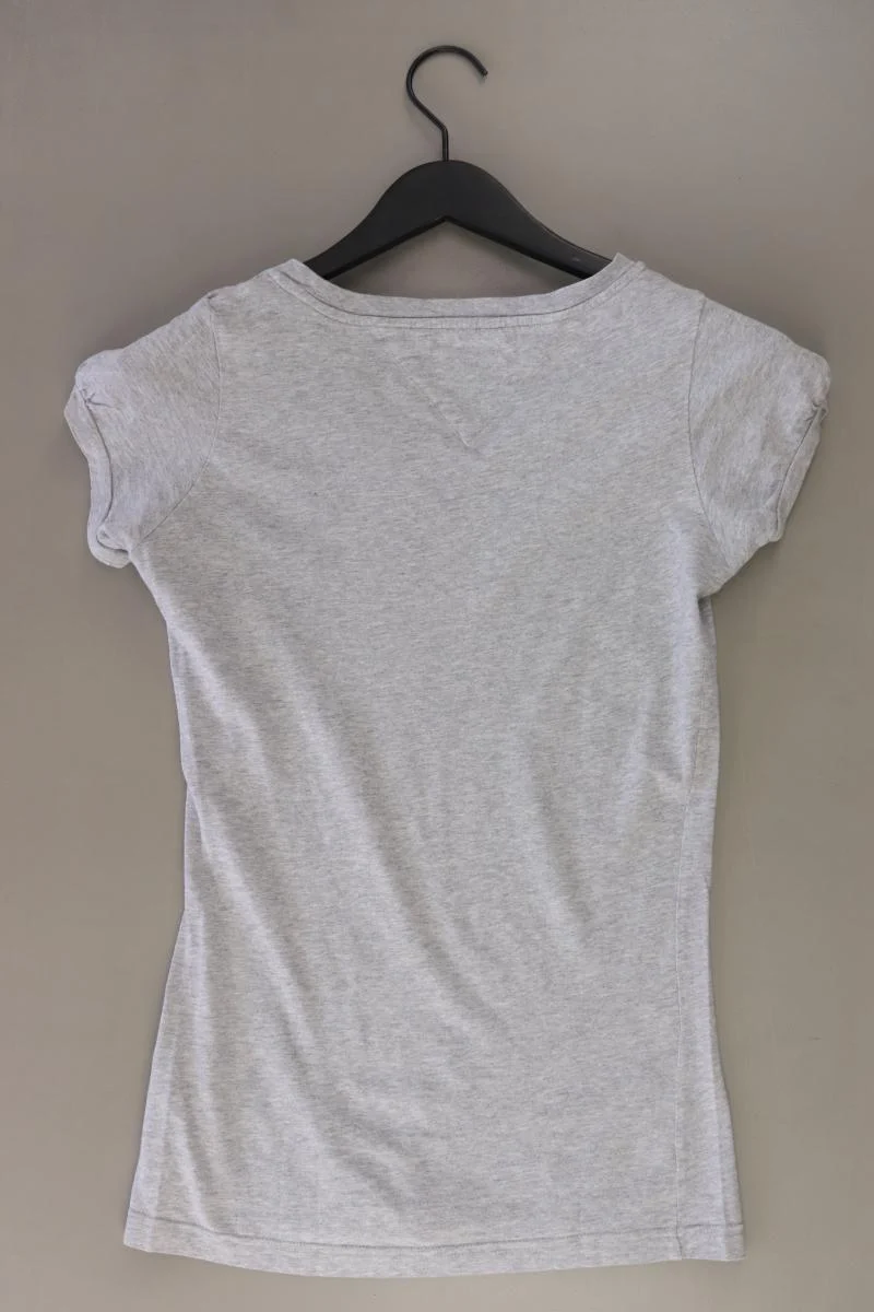 Hilfiger Denim Printshirt Gr. S Kurzarm grau aus Baumwolle