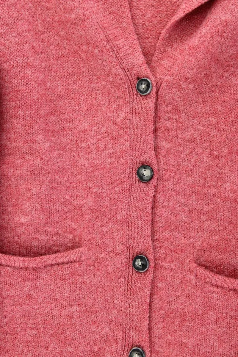 Marco Pecci Strickjacke Gr. L Langarm rosa aus Wolle