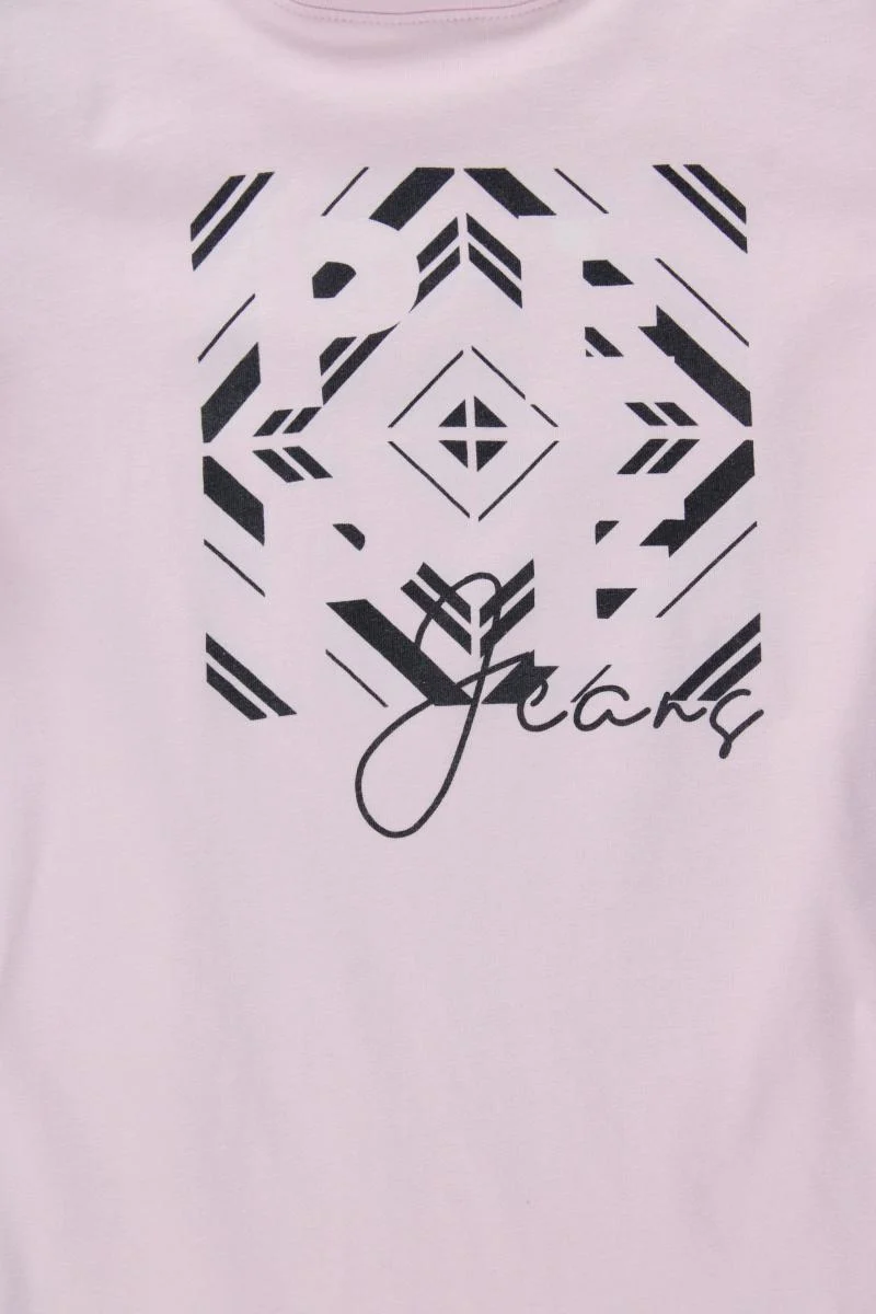 Pepe Jeans Printshirt Gr. M Kurzarm rosa