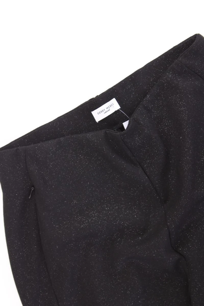 Gerry Weber Stoffhose Gr. 36 neuwertig mit Glitzer schwarz aus Viskose