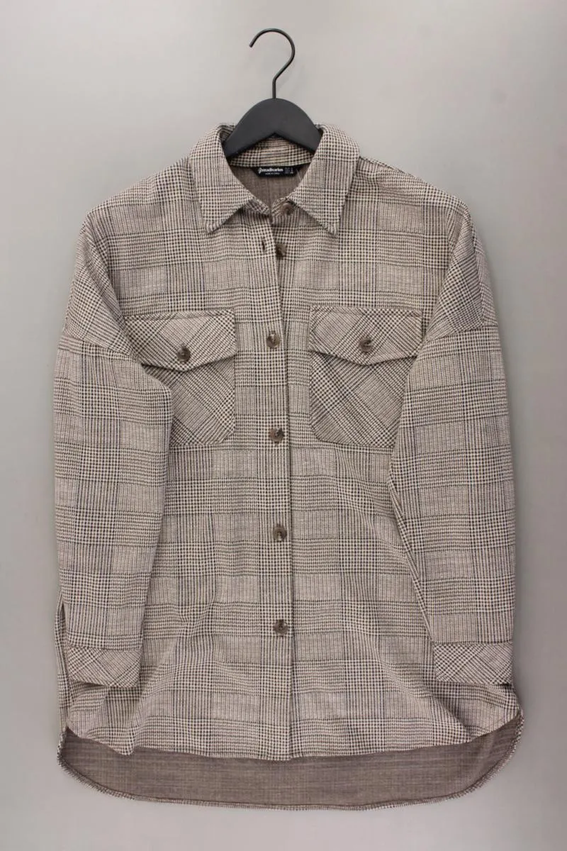Stradivarius Hemdjacke Gr. S hahnentritt braun aus Polyester
