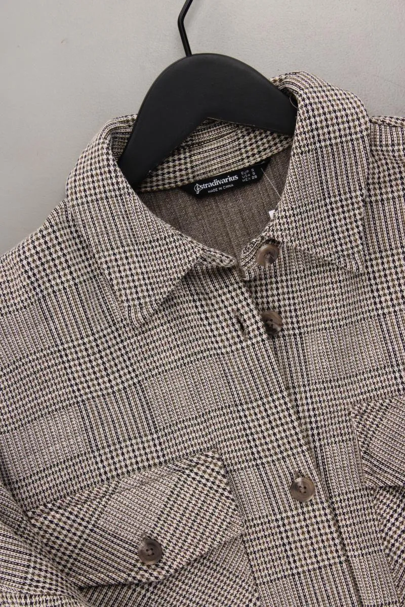 Stradivarius Hemdjacke Gr. S hahnentritt braun aus Polyester