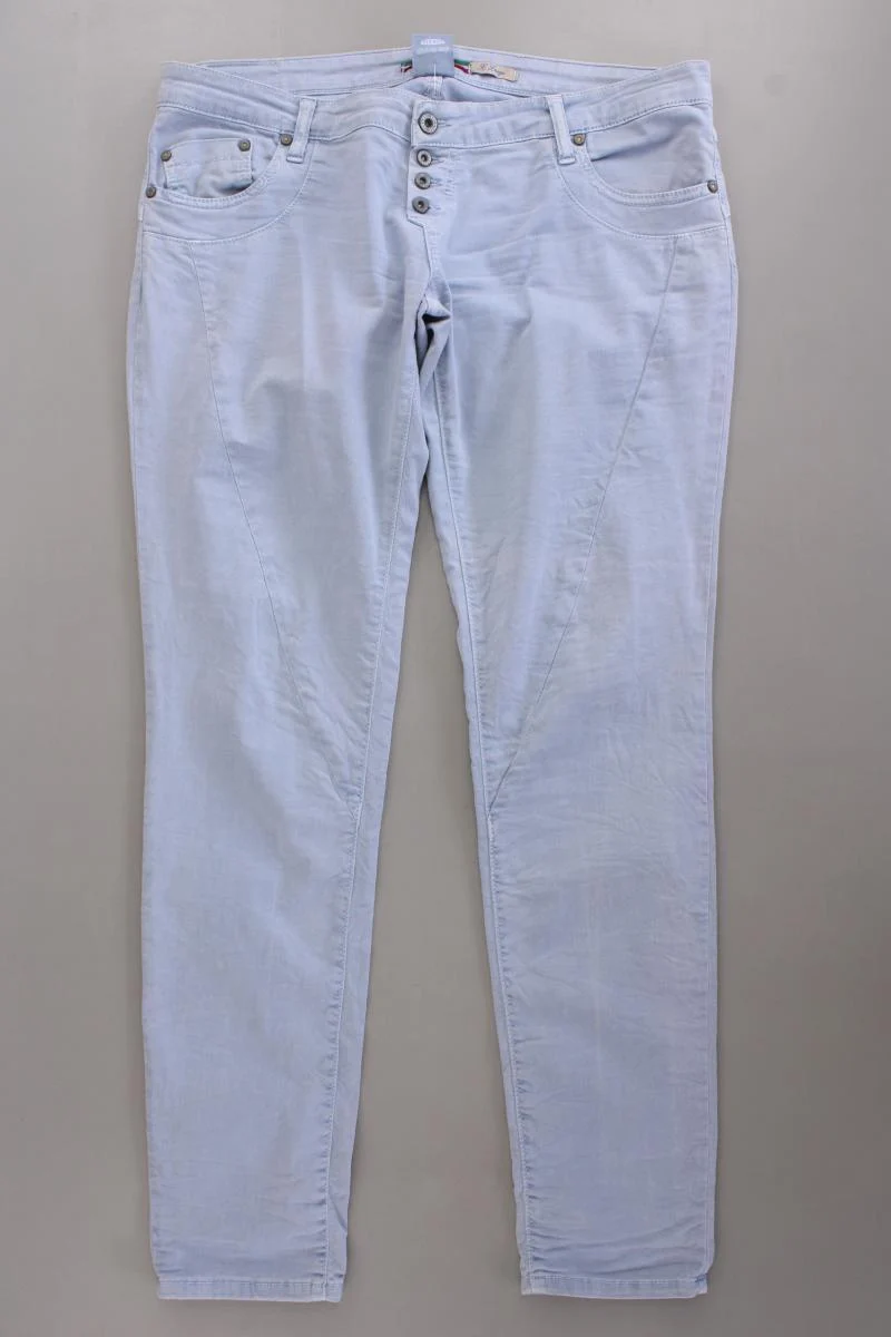 Please Low Waist Hose Gr. XL blau aus Baumwolle