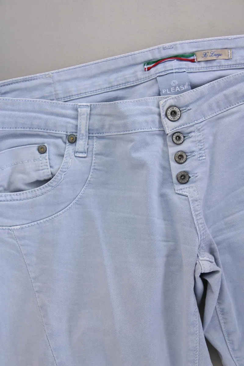 Please Low Waist Hose Gr. XL blau aus Baumwolle