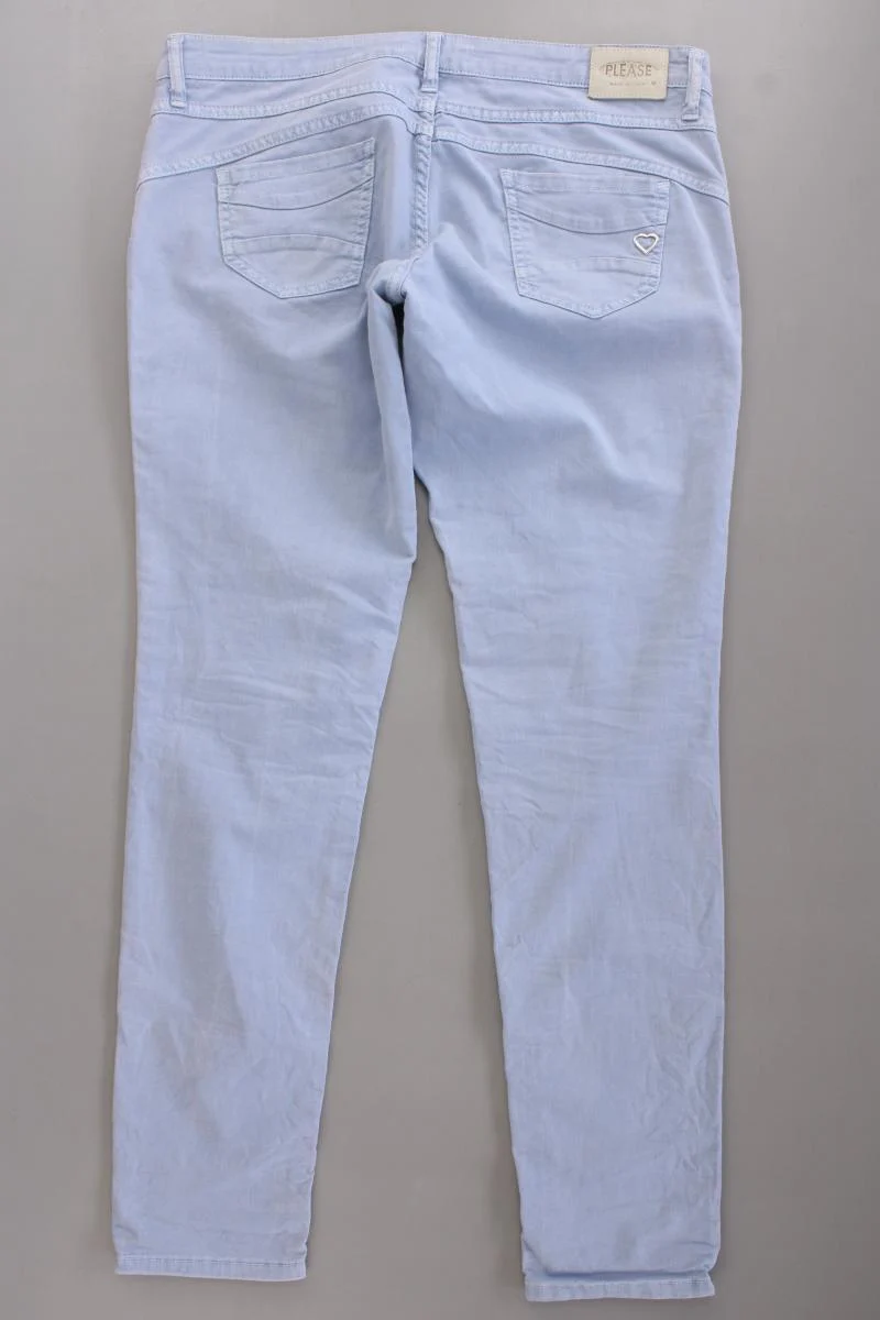 Please Low Waist Hose Gr. XL blau aus Baumwolle