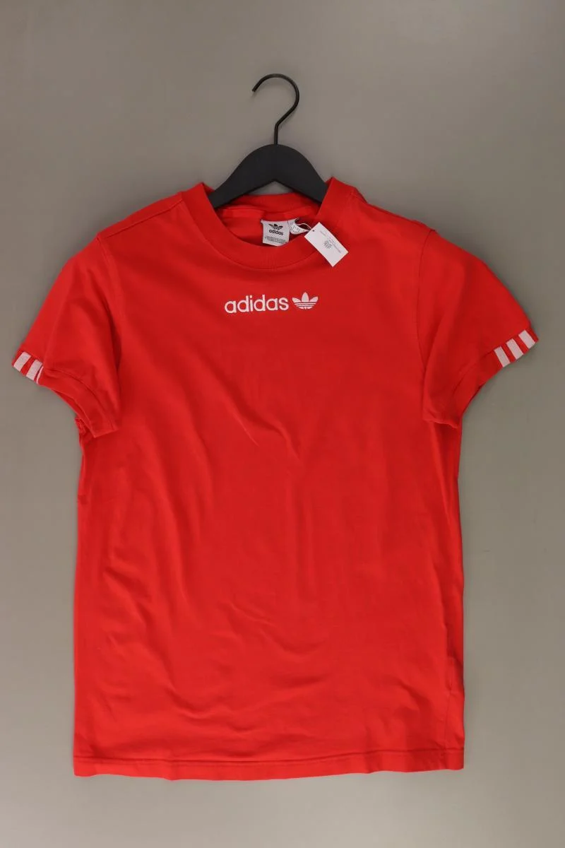 Adidas Sportshirt Gr. 38 Kurzarm rot aus Baumwolle