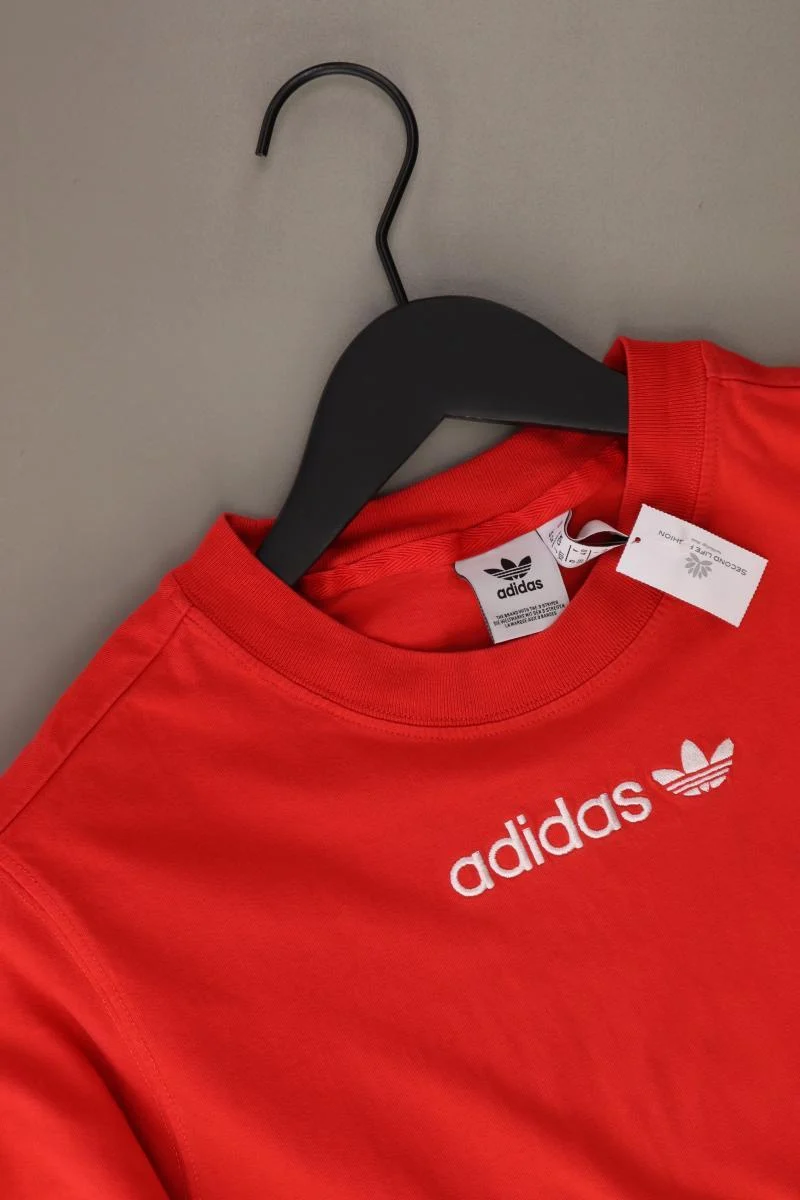 Adidas Sportshirt Gr. 38 Kurzarm rot aus Baumwolle