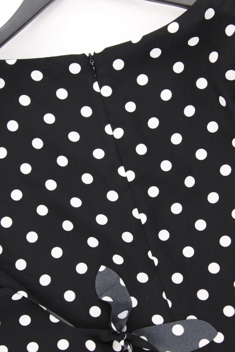 Esprit Midikleid Gr. 44 gepunktet 3/4 Ärmel schwarz aus Polyester