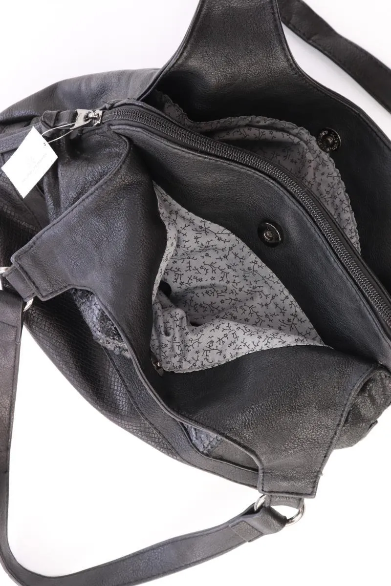 Tom Tailor Umhängetasche schwarz aus Kunstleder
