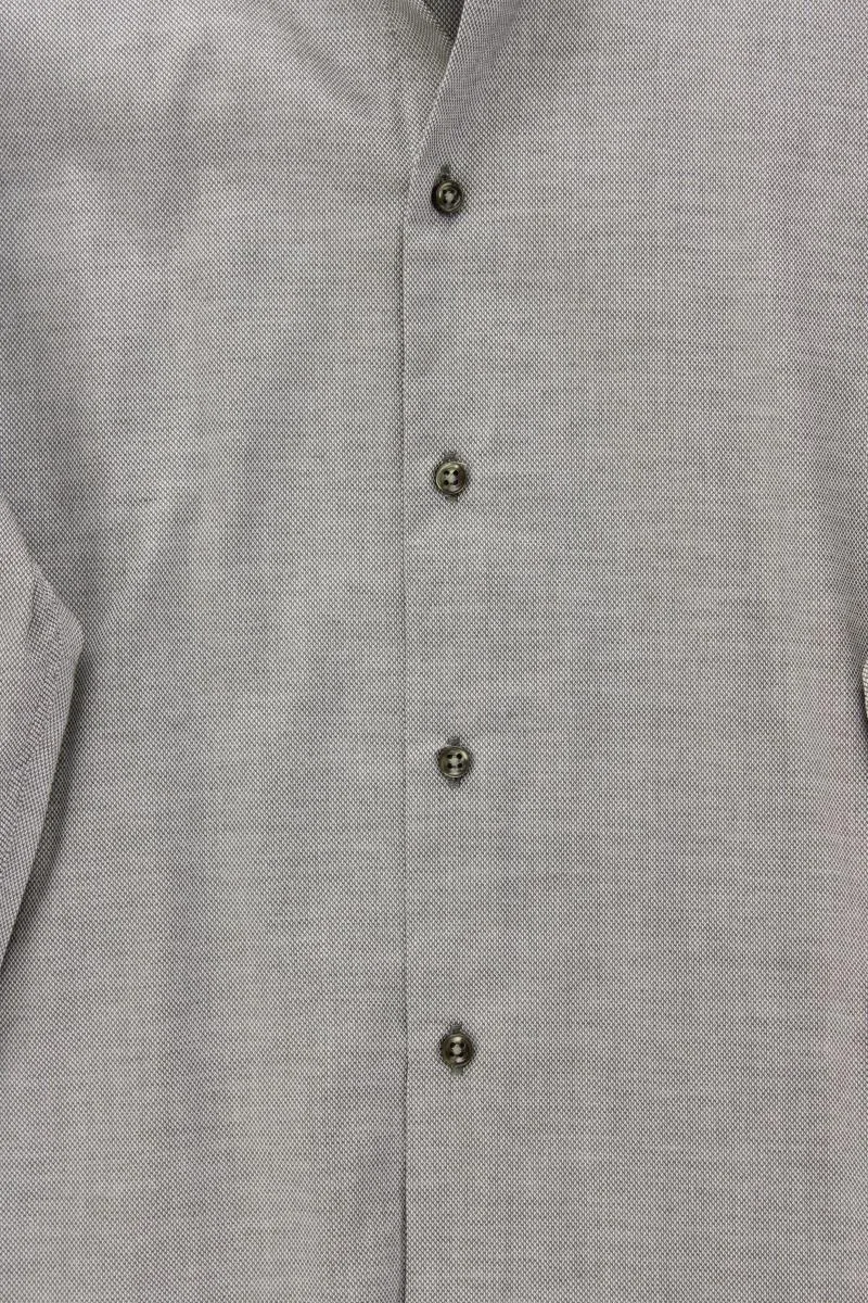 Pierre Cardin Langarmhemd für Herren Gr. XXL grau aus Baumwolle