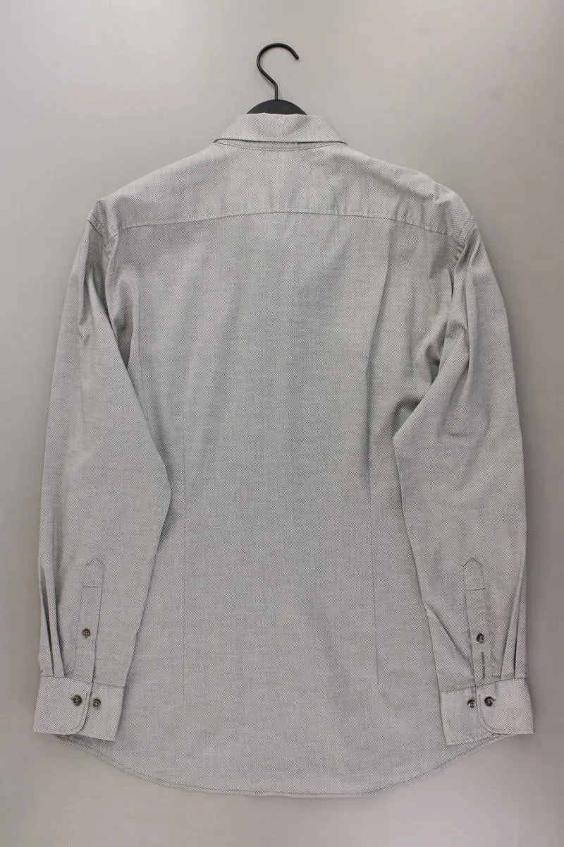 Pierre Cardin Langarmhemd für Herren Gr. XXL grau aus Baumwolle