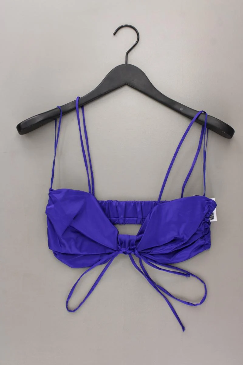 Zara Crop Top Gr. L lila aus Polyester