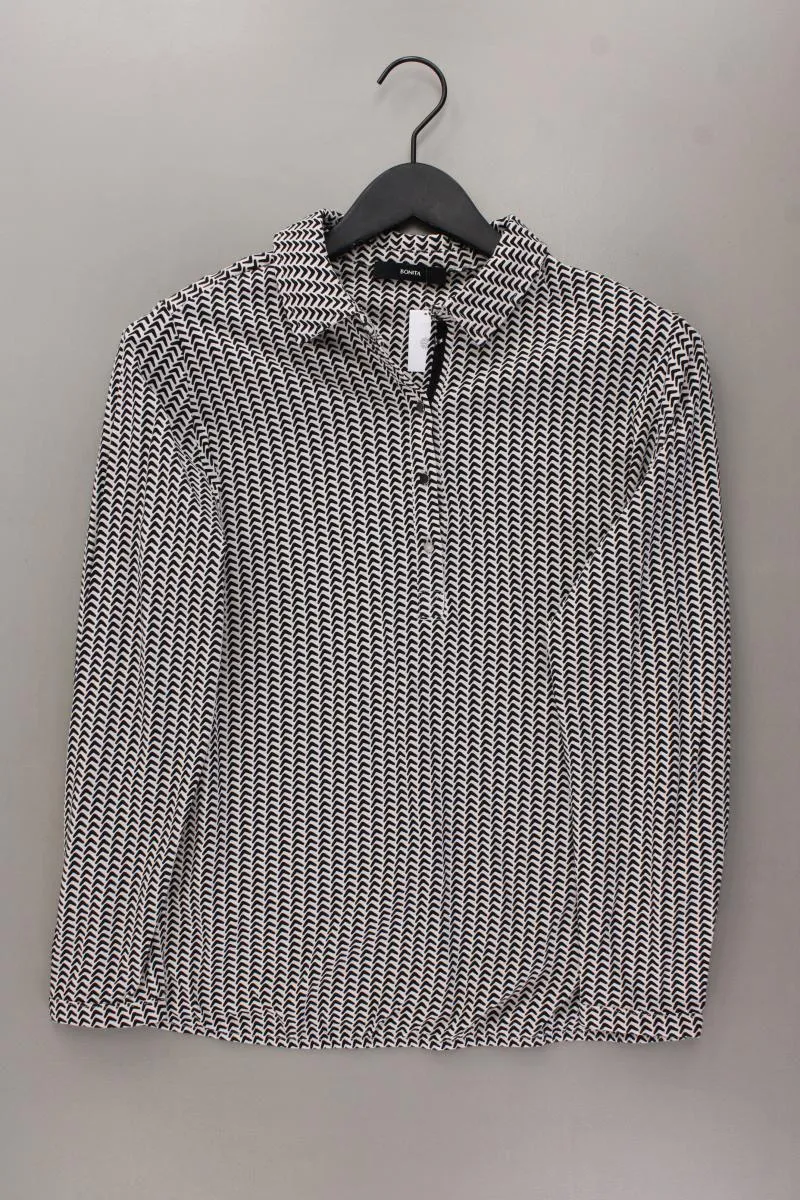 Bonita Longsleeve-Shirt Gr. L geometrisches Muster Langarm grau aus Baumwolle