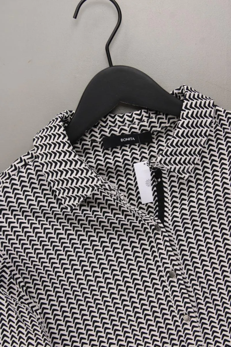 Bonita Longsleeve-Shirt Gr. L geometrisches Muster Langarm grau aus Baumwolle