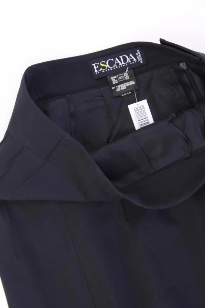 Escada Margaretha Ley Wollrock Gr. 40 Vintage blau aus Schurwolle