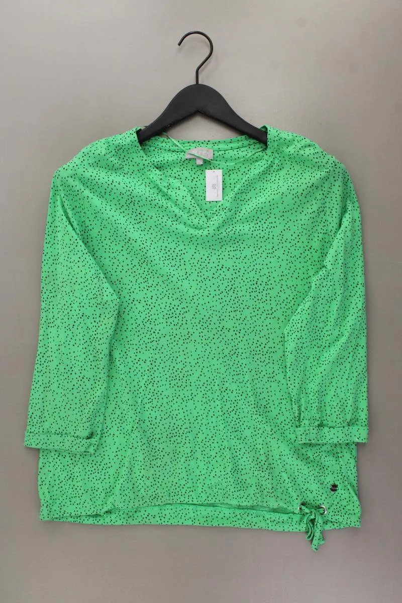Sure Shirt mit V-Ausschnitt Gr. XXL gepunktet 3/4 Ärmel grün aus Baumwolle