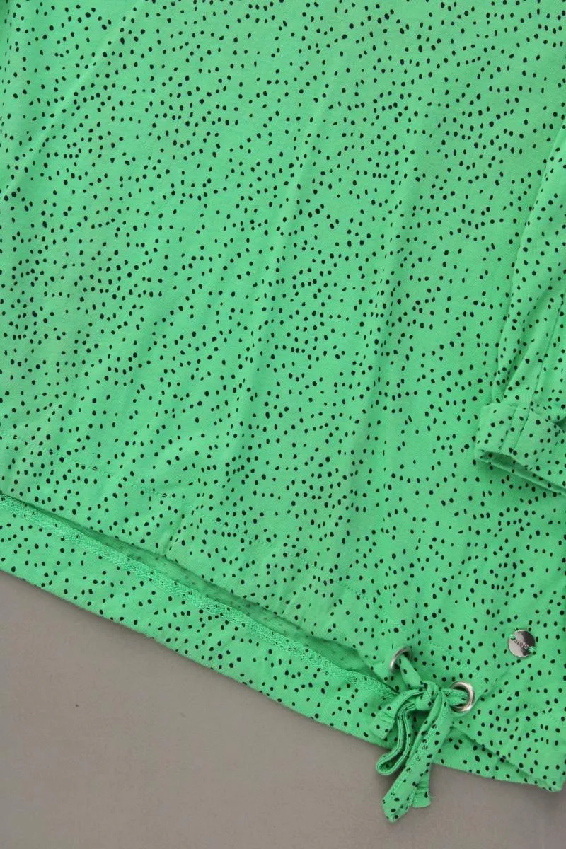 Sure Shirt mit V-Ausschnitt Gr. XXL gepunktet 3/4 Ärmel grün aus Baumwolle