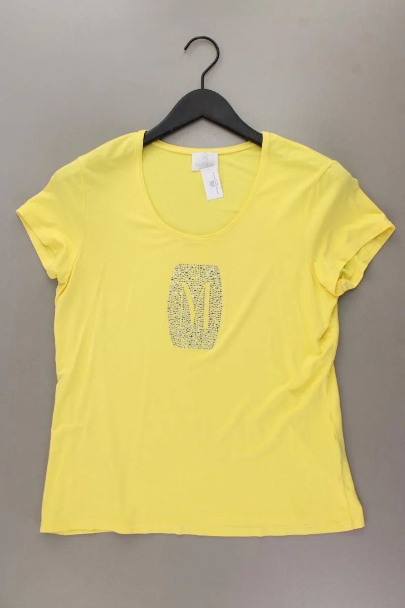 Madeleine T-Shirt Gr. 42 Kurzarm gelb aus Viskose