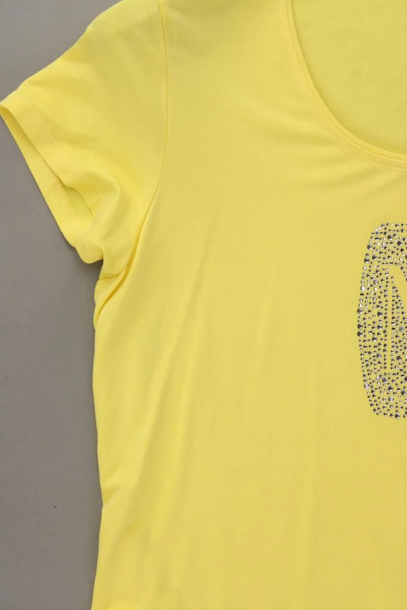 Madeleine T-Shirt Gr. 42 Kurzarm gelb aus Viskose