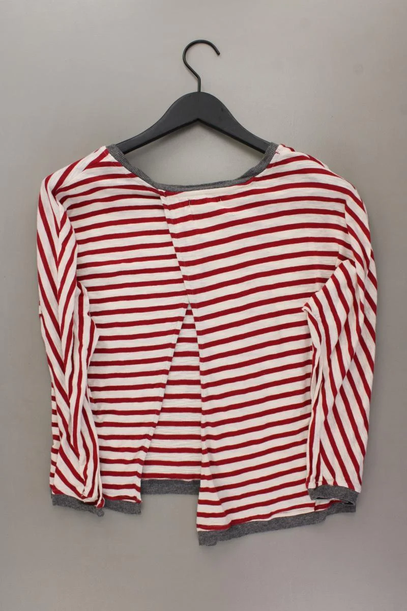 Zara Ringelshirt Gr. M gestreift 3/4 Ärmel rot aus Baumwolle