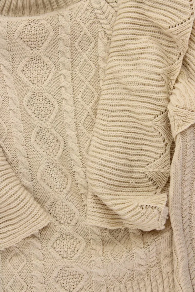 Zopfpullover Gr. M creme