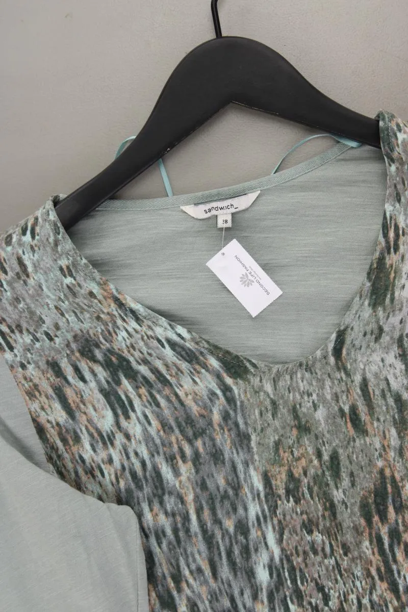 Sandwich_ Longsleeve-Shirt Gr. 38 Langarm grün aus Baumwolle