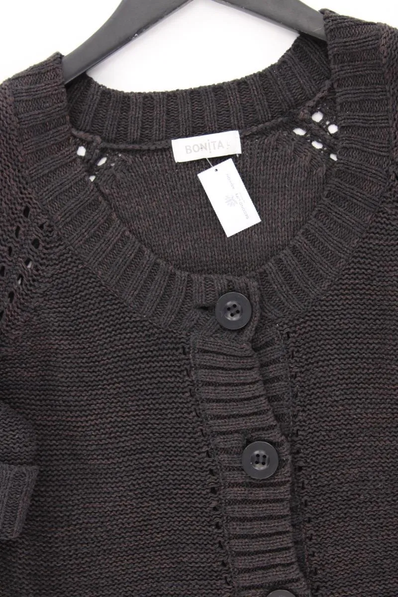 Bonita Strickjacke Gr. L Kurzarm braun aus Polyacryl