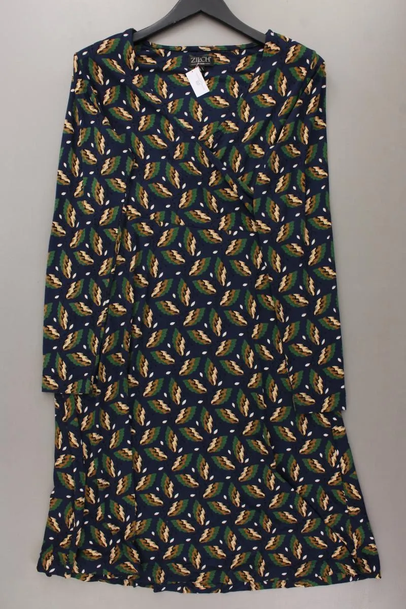 Zilch Amsterdam Jerseykleid Gr. L Langarm mehrfarbig aus Viskose