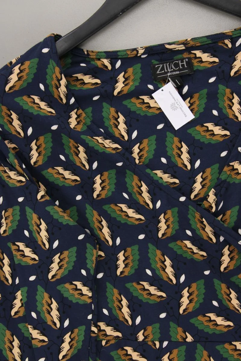 Zilch Amsterdam Jerseykleid Gr. L Langarm mehrfarbig aus Viskose