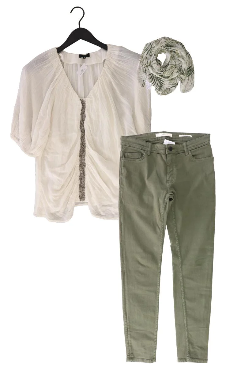 Second Hand Outfit Größe M mit minus Regular Bluse in Gr. 40 und Tuch