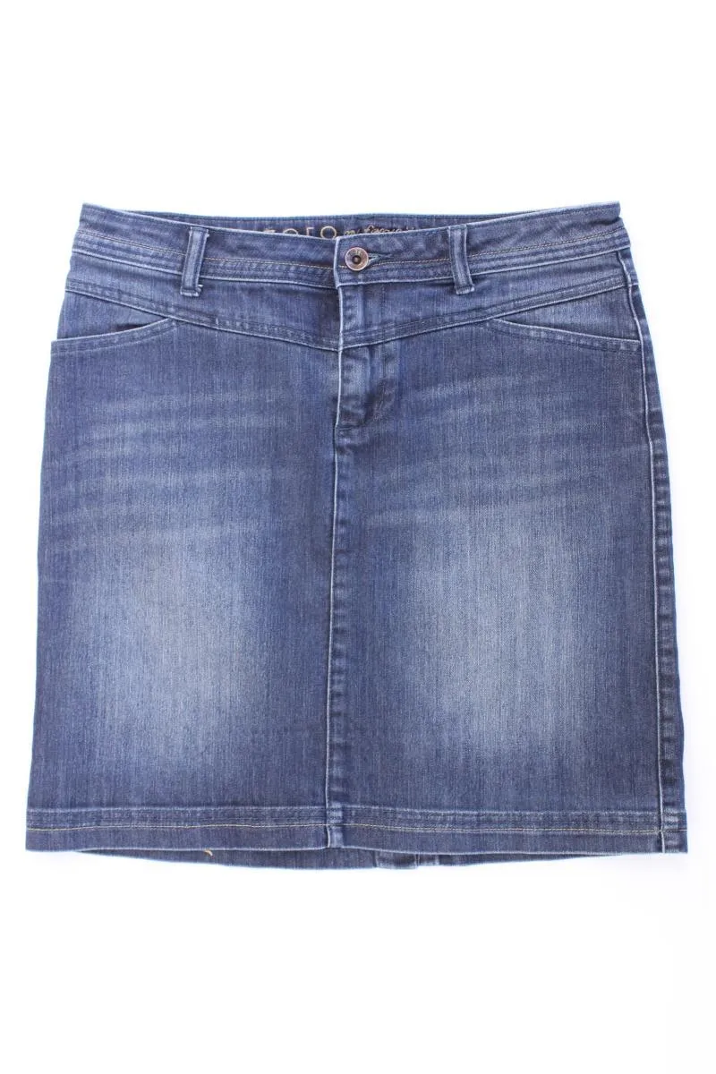 Zero Jeansrock Gr. 40 blau aus Baumwolle