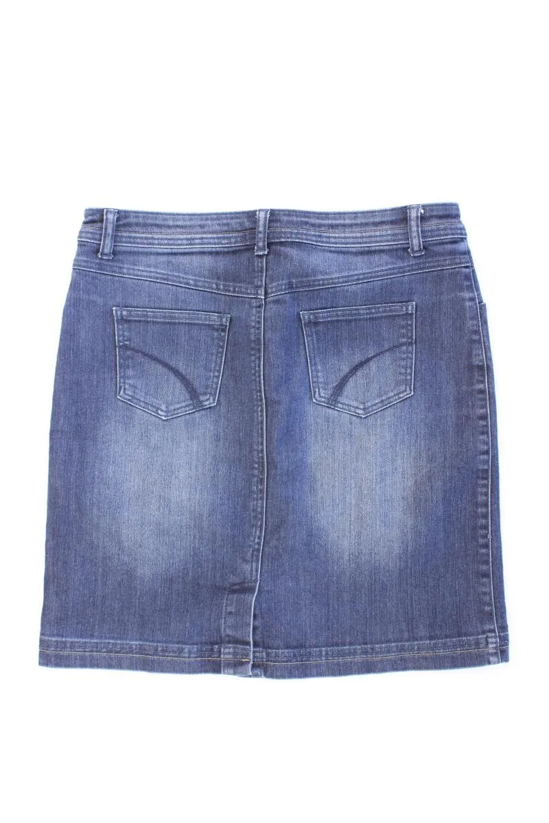 Zero Jeansrock Gr. 40 blau aus Baumwolle