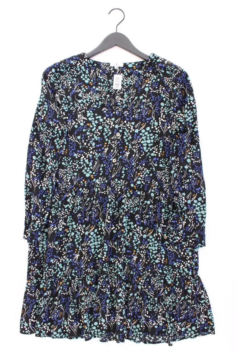 Tom Tailor Langarmkleid Gr. 38 neuwertig blau aus Viskose
