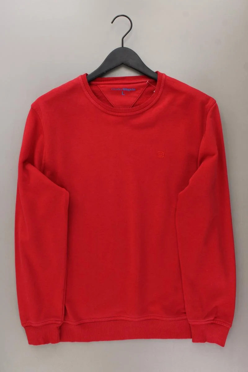 Charles Vögele Sweatshirt für Herren Gr. L rot aus Baumwolle