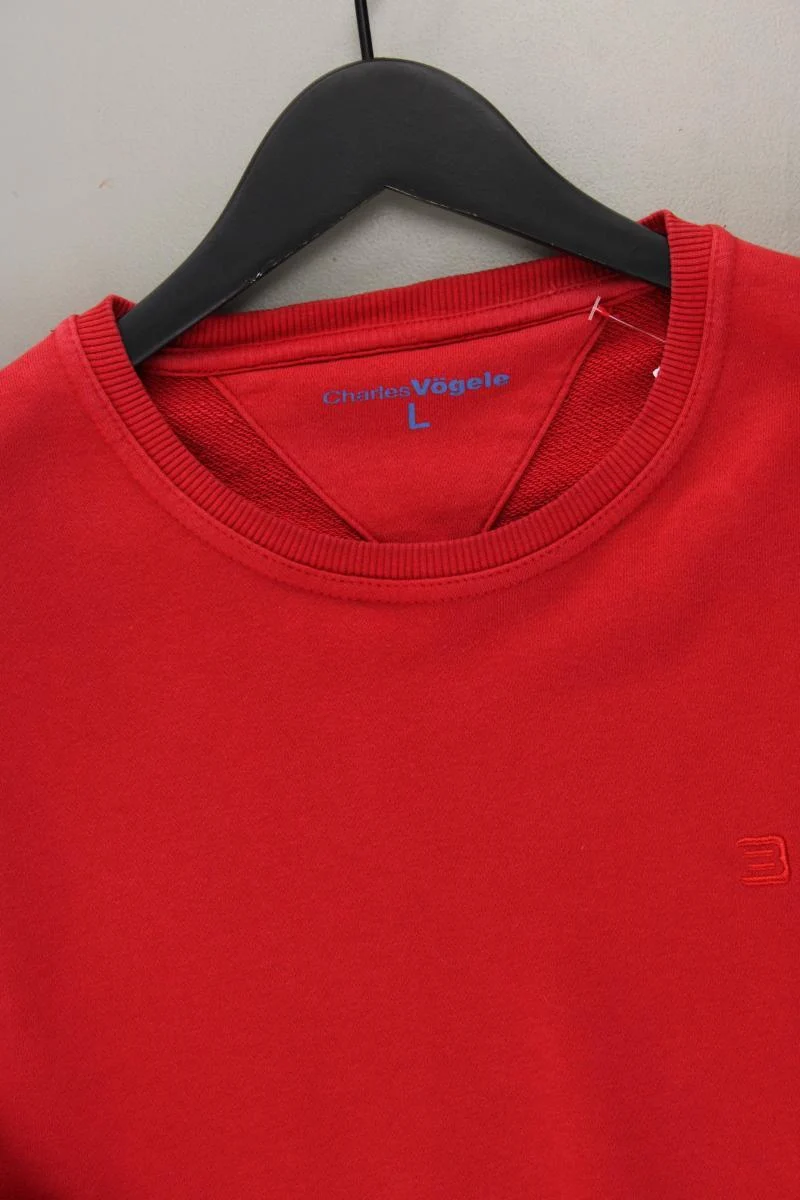 Charles Vögele Sweatshirt für Herren Gr. L rot aus Baumwolle
