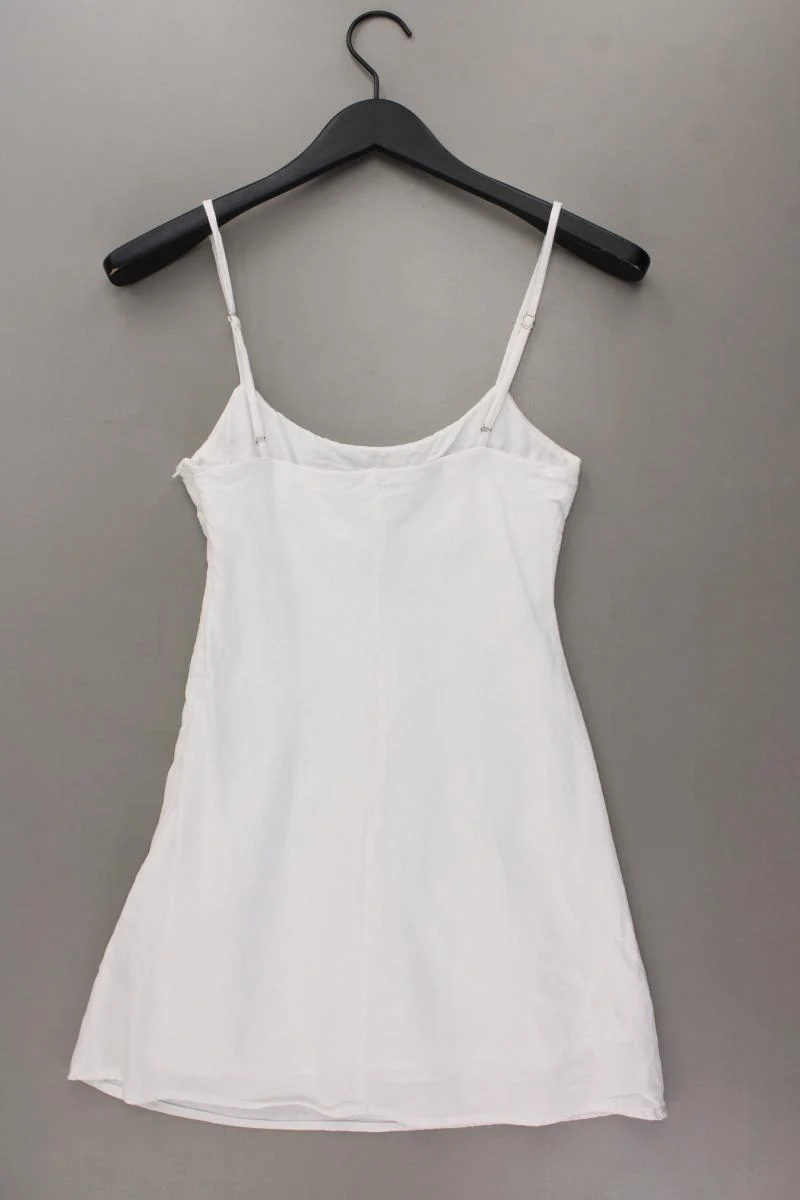 Bershka Trägerkleid Gr. XS weiß aus Baumwolle